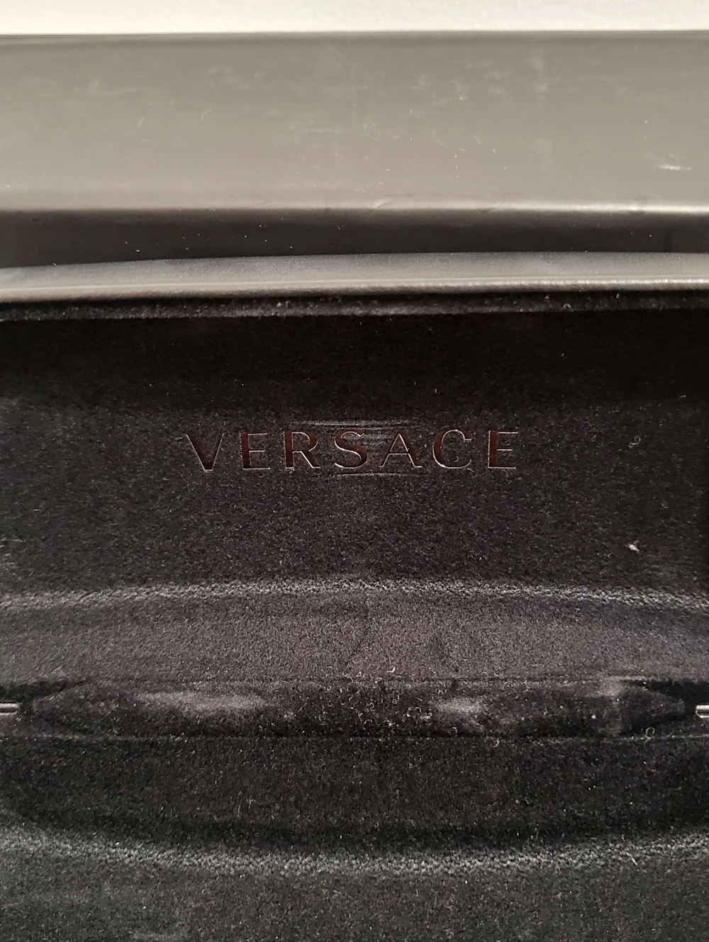 Versace Gold and Brown Designer Slim Temple Eyeglasses